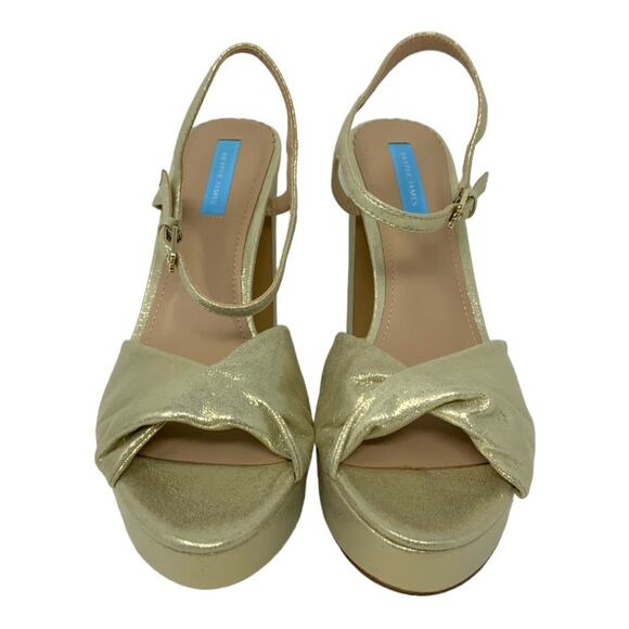 Draper James Paloma Platform Heel Gold Twist Toe Size 10 NWT $128 MSRP NWT - Picture 2 of 7